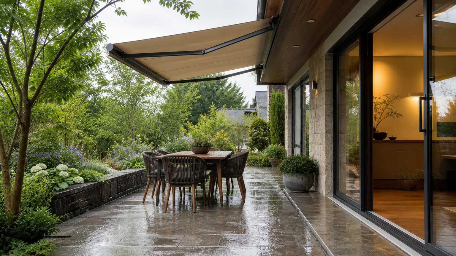 Vue principale — Aménager une terrasse confortable grâce au drainage et à l’ombrage