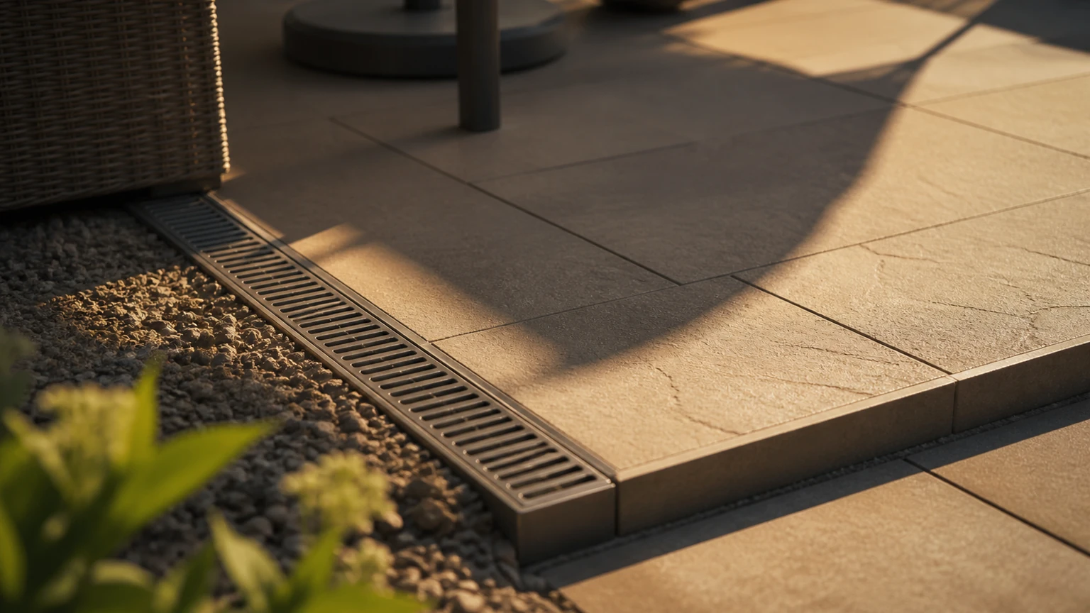 Détail pratique — Aménager une terrasse confortable grâce au drainage et à l’ombrage